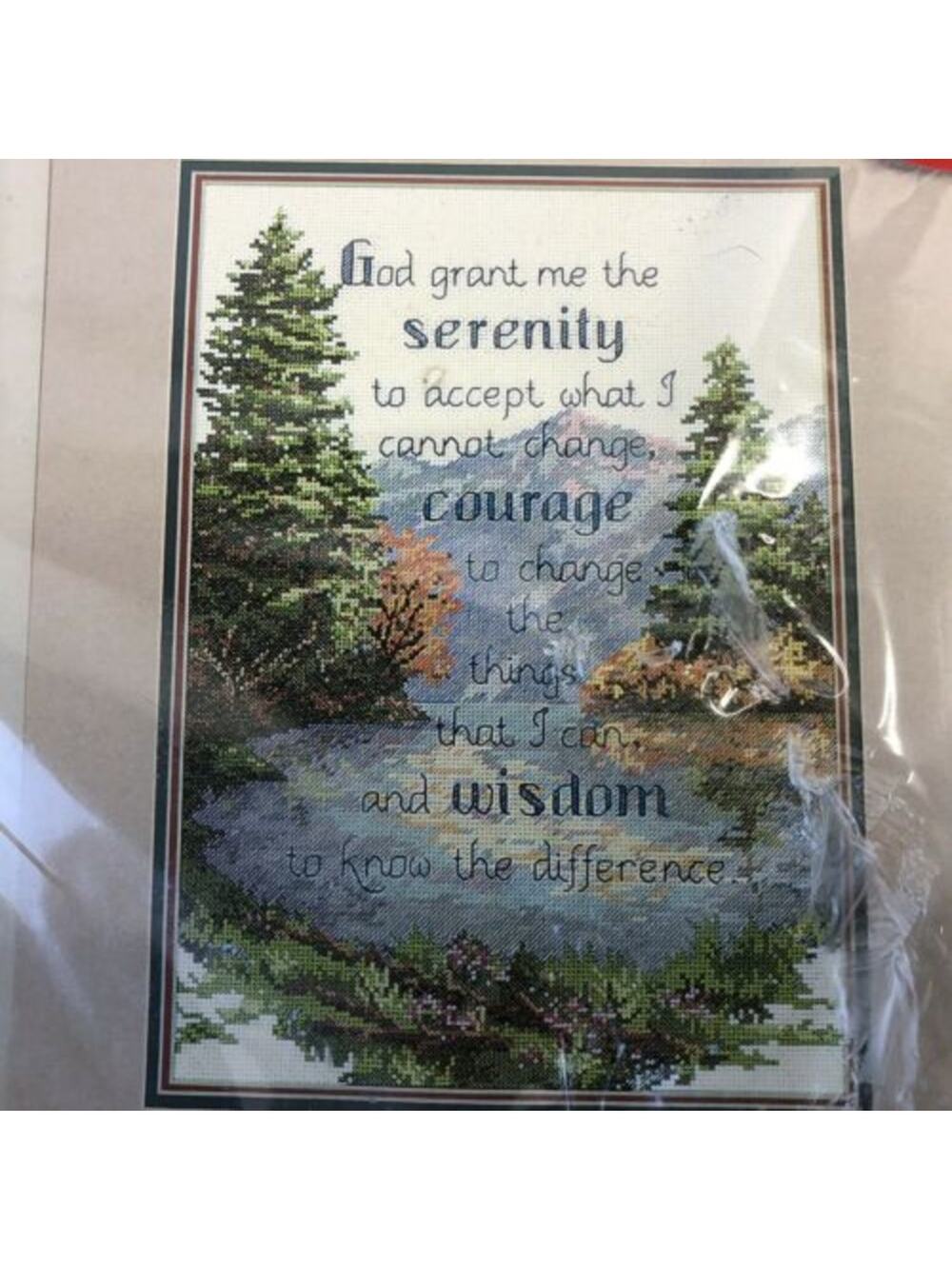 Sunset Courage & Serenity Vintage New Jan Palmer Design Cross Stitch 1995